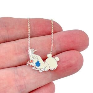 Disney's Frozen 2 Sterling Silver Enamel Olaf Necklace | 15"